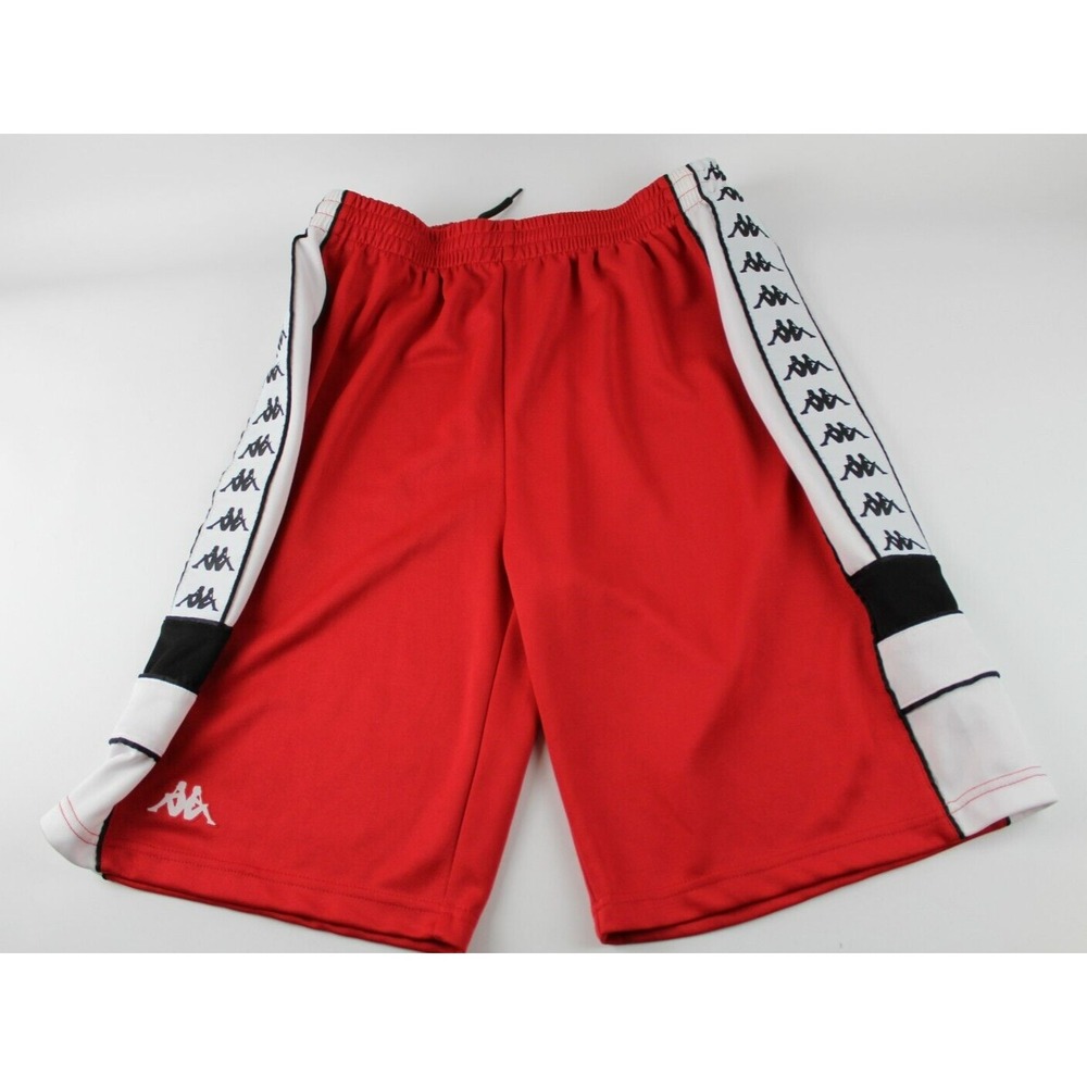 Kappa RED WHITE BLACK Nylon Shorts - LARGE Men's
